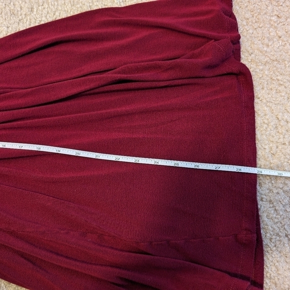 coii | Romantic Burgundy Flutter Dress | Size Small - Picture 5 of 9